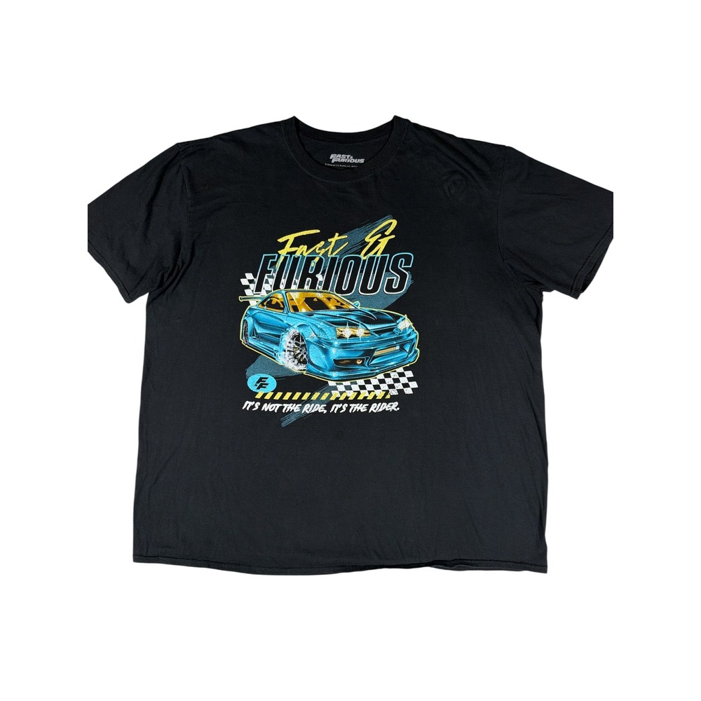 Fast & Furious Graphic Tee Mens 2XL Black Excellent Car Street Racing‎ Shirt